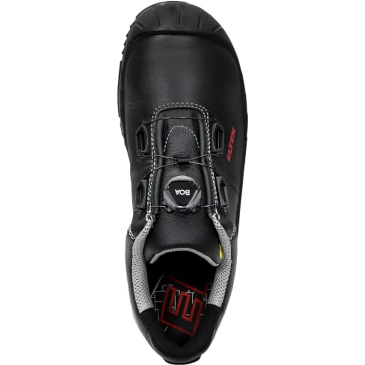 ELTEN LAURENZO BOA Low, Sicherheitsschuhe S3 ESD mit Rindleder und Safety-Grip Sohle, schwarz, Größe 40 – Bild 6