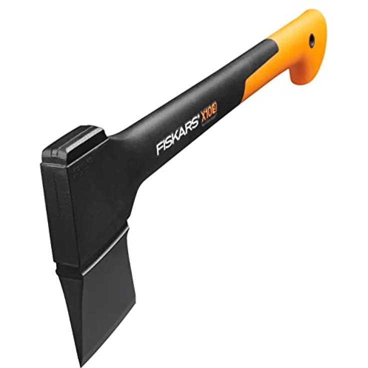 Fiskars Universalaxt, Inklusive Klingen- und Transportschutz, Länge 44 cm, Antihaftbeschichtet, Hochwertige Stahl-Klinge-Glasfaserverstärkter Kunststoff-Stiel, Schwarz-Orange, X10-S, 1015619 – Bild 5