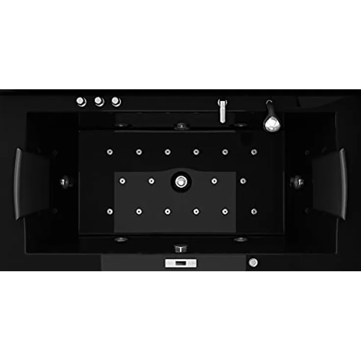 Jet-Line Whirlpool-Badewanne VILLA EUGENIE, schwarz, Massagedüsen, Luftdüsen, LED-Beleuchtung - Preisvergleich