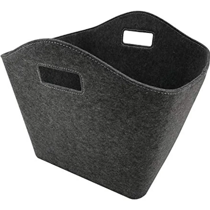FIREFIX 825/F5 Kaminholztasche, schwarz, rechteckig aus Filz mit Griffmulden, 460 x 415 x 370 mm (BxTxH), 40