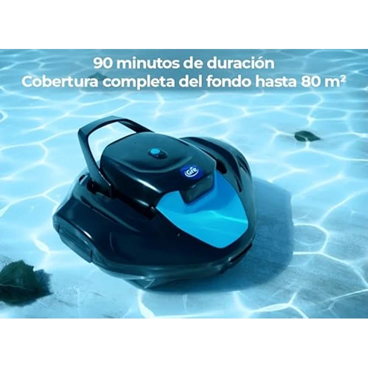 GRE Akku-Pool-Roboter 'RBG90', kabelloser Poolreiniger für Flachpools bis 80 m², 90 Min Laufzeit, leichtes Design, 2 Liter Filtersystem – Bild 5