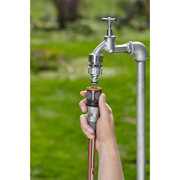 GARDENA Premium Schlauchverbinder 13 mm (1-2 Zoll) - 15 mm (5-8 Zoll): Adapter für Wasserhähne, hohe Schlauchhaltekraft, frostsicher, verpackt (18255-20) Bewässerungszubehör – Bild 6