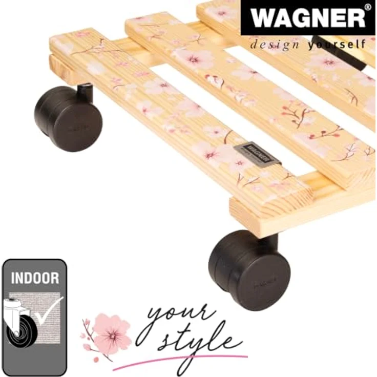 Wagner Multi Roller GH0646, Tragkraft 100 kg, 290 mm x 290 mm, Kirschblüte FSC® – Bild 4