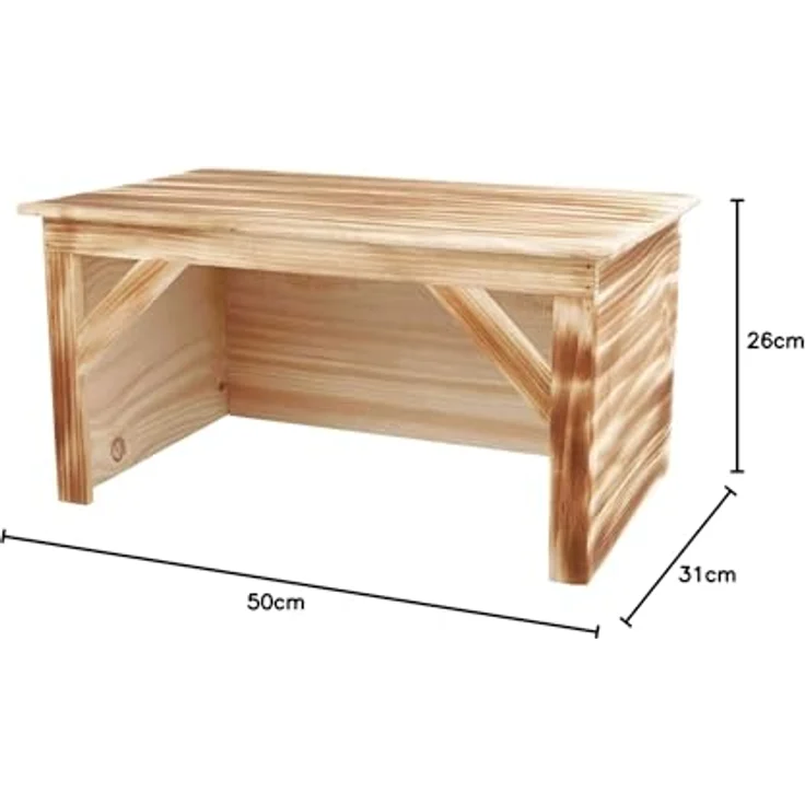 Trixie 61940 Holzhaus, Kaninchen, geflammt, 50 × 26 × 31 cm – Bild 2