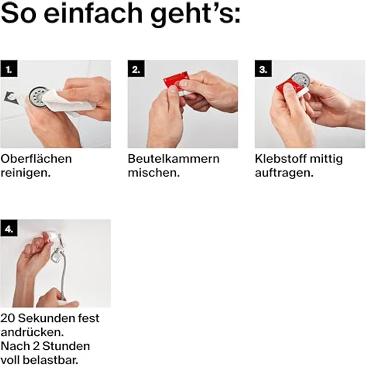 fischer GOW Klebehaken Haken, weiß – Bild 5