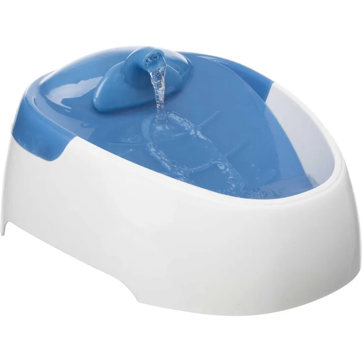 Trixie Wasserautomat Duo Stream 1 l, weiß-blau