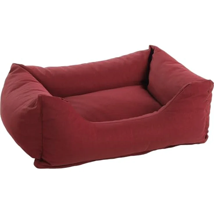 Flamingo Korb Geneve Rechteck Bordeaux 65x50x20cm, Tier-Schlafplatz aus Textil mit Polyesterfüllung – Bild 1