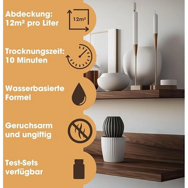 Furniture Clinic Holzbeize und Möbel-Lasur Dunkle Eiche, ungiftig, schnelltrocknend, 500 ml für alle Holzarten im Innen- und Außenbereich – Bild 4