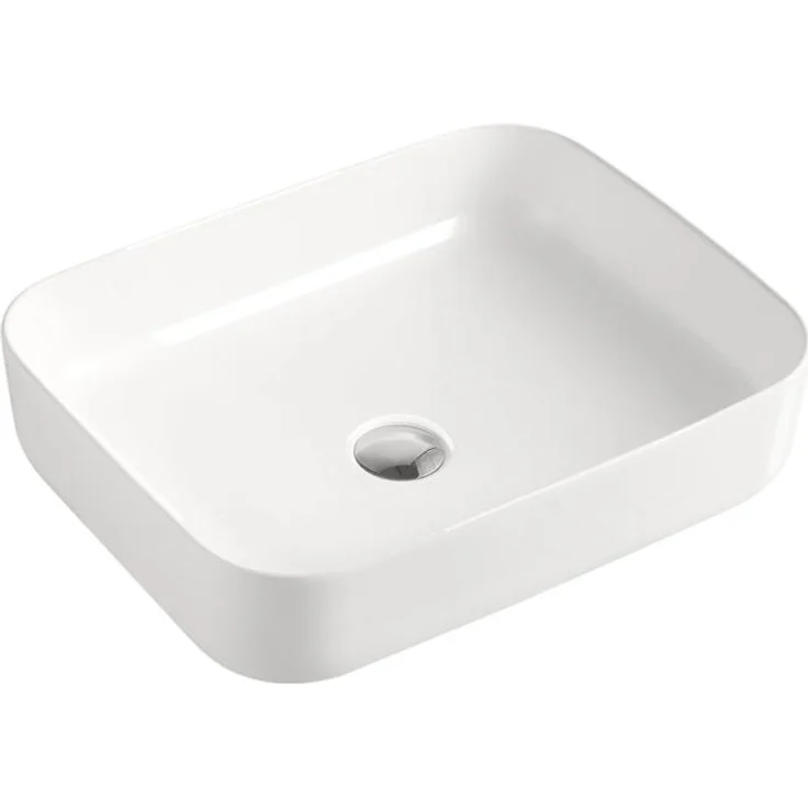 Beitz AQVA CERAMICA Aufsatzbecken „SlimRim“, 500 x 385 mm, ohne Überlauf, weiß