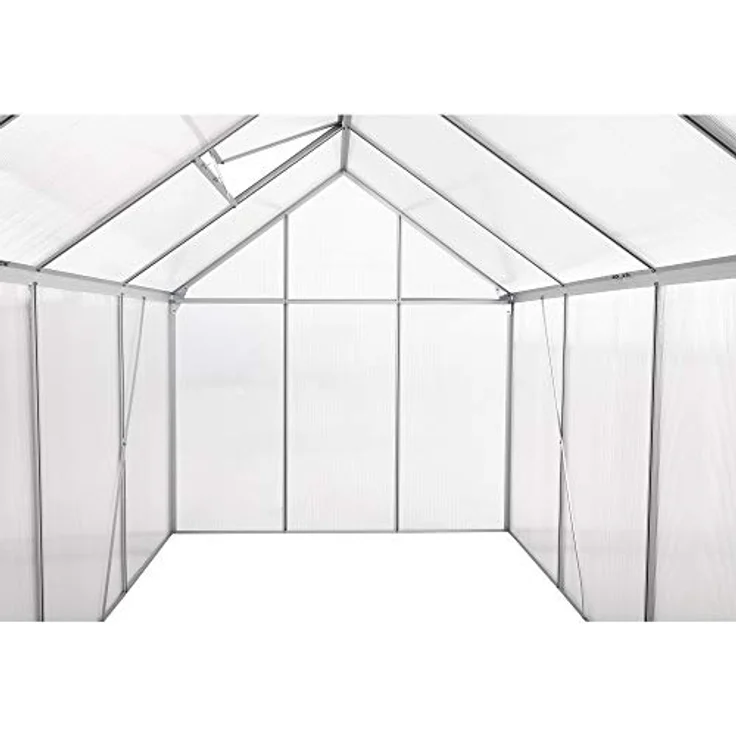 Zelsius Aluminium Gewächshaus für den Garten | 250 x 190 cm | 4 mm Platten | Vielseitig nutzbar als Treibhaus, Tomatenhaus, Frühbeet und Pflanzenhaus – Bild 3
