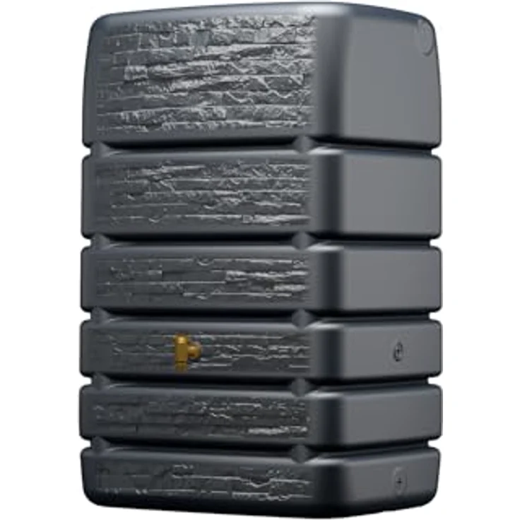 4rain Slim Stone Decor Mauertank 510 Liter Graphite Grey - Regentonne, Wassertank, Fass für nachhaltige Gartenbewässerung – Bild 1