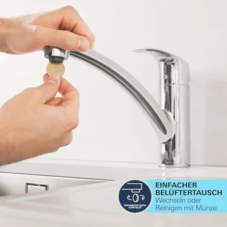 Grohe Start Eco Küchenarmatur, Einlochmontage, schwenkbarer Rohrauslauf, chrom – Bild 7