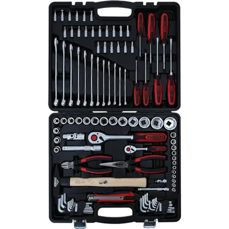 KS Tools 917.0797 1-4'' - 1-2'' Universal-Werkzeug-Satz, 97-teilig, Werkzeugkasten, Werkzeugbox, Werkzeug-Set, Werkzeugkiste, inkl. Werkzeug wie z. B. Schraubendreher, Ringmaulschlüssel, Umschaltknarre – Bild 2