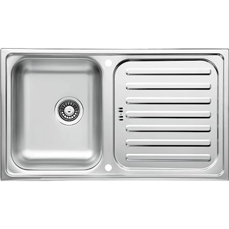 Edelstahl Einbauspüle Spülbecken Küchenspüle Spüle 86 x 50 cm Respekta – Bild 1