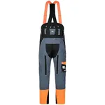 Bullstar Schnittschutzhose Proximo mit Hosenträger, Herren Größe 56, wasserabweisend, orange/schwarz, mit Easy-Long-Funktion und Reißverschlusstaschen