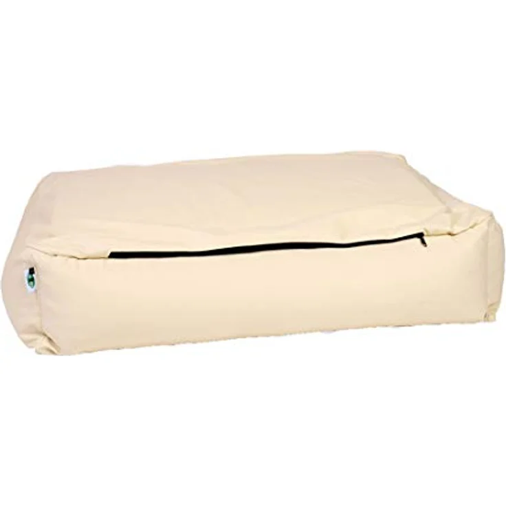 CopcoPet Hundebett Orthopädisch Paco Kunstleder Beige Größe L ca. 90 x 70 cm mit Visco-Schaumstoff – Bild 2