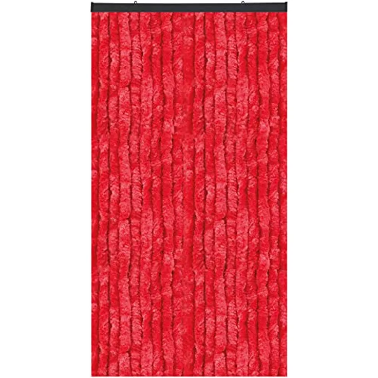 Bestlivings Flauschvorhang in Sondergröße - Türvorhang Breite: 140cm - Länge: 250cm, Rot