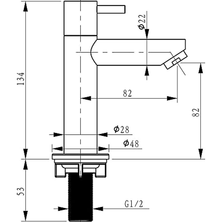 Differnz Flat Waschbecken-Set, kompakte Waschschüssel 38x24x7 cm für moderne WC-Räume – Bild 6
