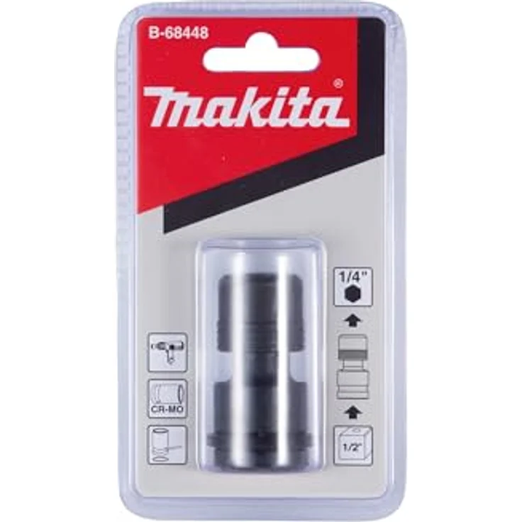 Makita B-68448, Bit-Adapter 1/2" 4KT - 1/4" 6KT, 51 mm Länge – Bild 4