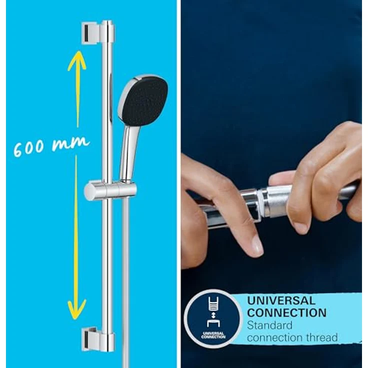 Grohe, Duschbrause, Vitalio Comfort 110 QuickFix Brausestangenset, 2 Strahlarten, chrom – Bild 8