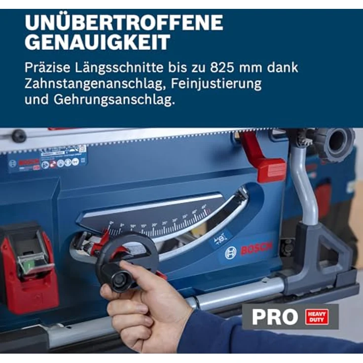 Bosch Professional GTS100-254 Tischkreissäge, 254mm, 2200 W, präzise Längsschnitte bis 825mm, Sanftanlauf, 230V – Bild 4