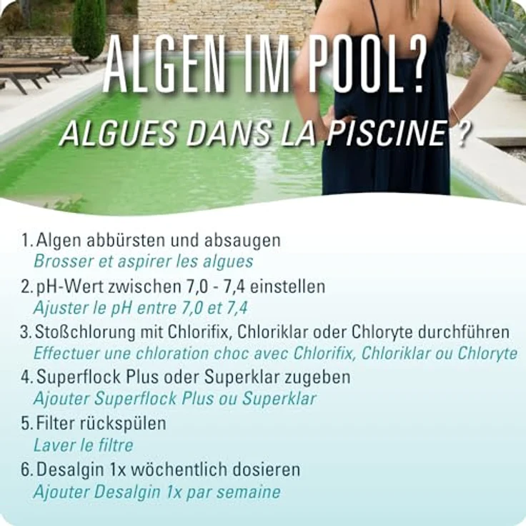 Bayrol Algenentferner Desalgin Classic 3 Liter Poolwasser – Bild 4