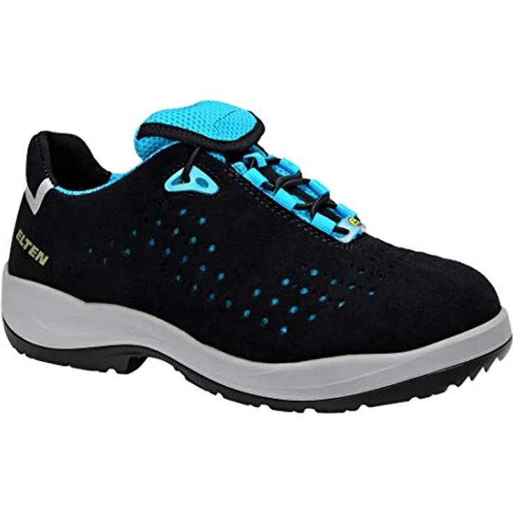 ELTEN IMPULSE Lady aqua Low ESD S1PS Sicherheitsschuh, Mikrofaser, atmungsaktives Textilfutter, schwarz – Bild 1