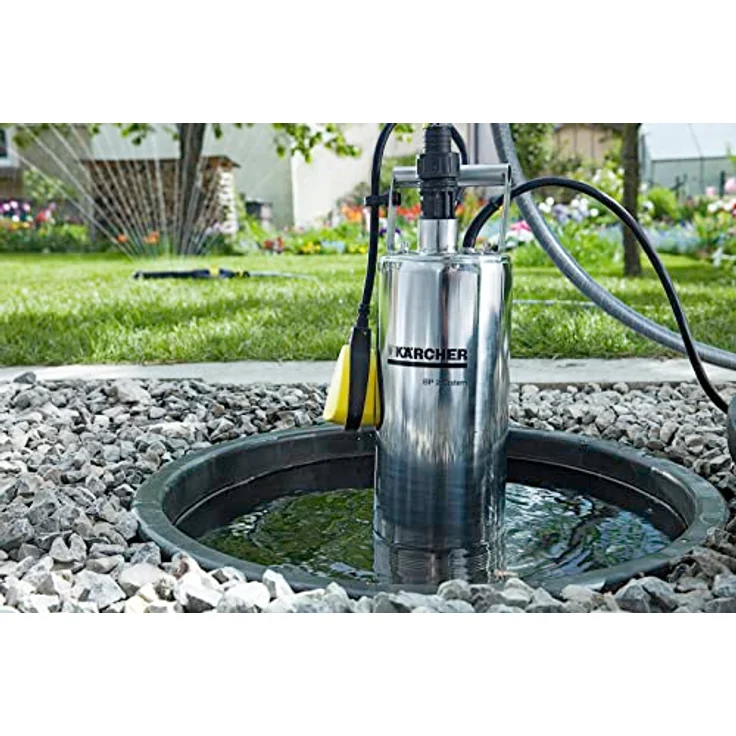 Kärcher BP 2 Cistern Tauchdruckpumpe 800 Watt 5.700 l/h Entwässerung max. Förderhöhe 32 m max. Förderdruck 3,2 bar max. Tauchtiefe 7 m max. Wassertemperatur 35 °C Kabellänge 10 m 10 kg – Bild 3