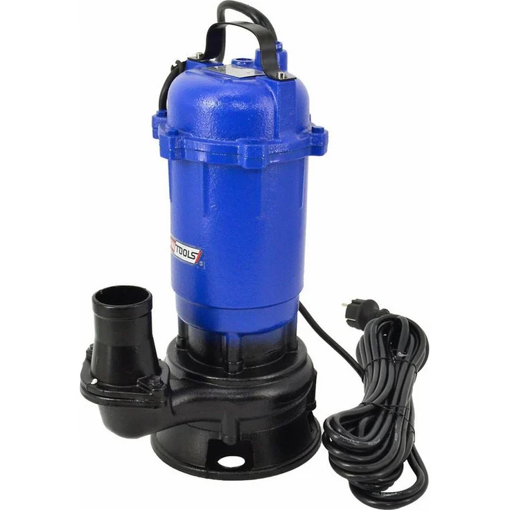 AWTOOLS Schmutzwasserpumpe WQD mit Zerkleinerer, 1050W, gusseiserne Konstruktion, thermischer Motorschutz, ideal zum Entwässern