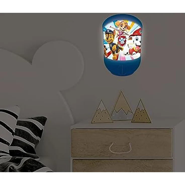 Lexibook® Paw Patrol Taschenlampe Wandlicht Tisch-Nachtlicht Lampe mit Timerfunktion, LED, Kunststoff, blau – Bild 5