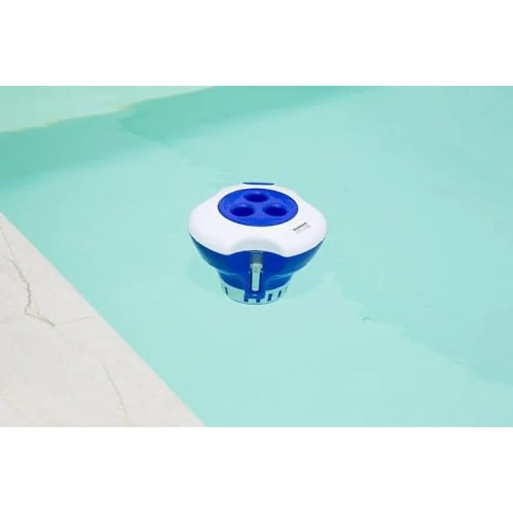 Steinbach Dosierschwimmer Starter Kit mit integriertem Thermometer und 20 g Total Blue Chlortabletten für effektive Wasserdesinfektion und kristallklares Poolwasser – Bild 3
