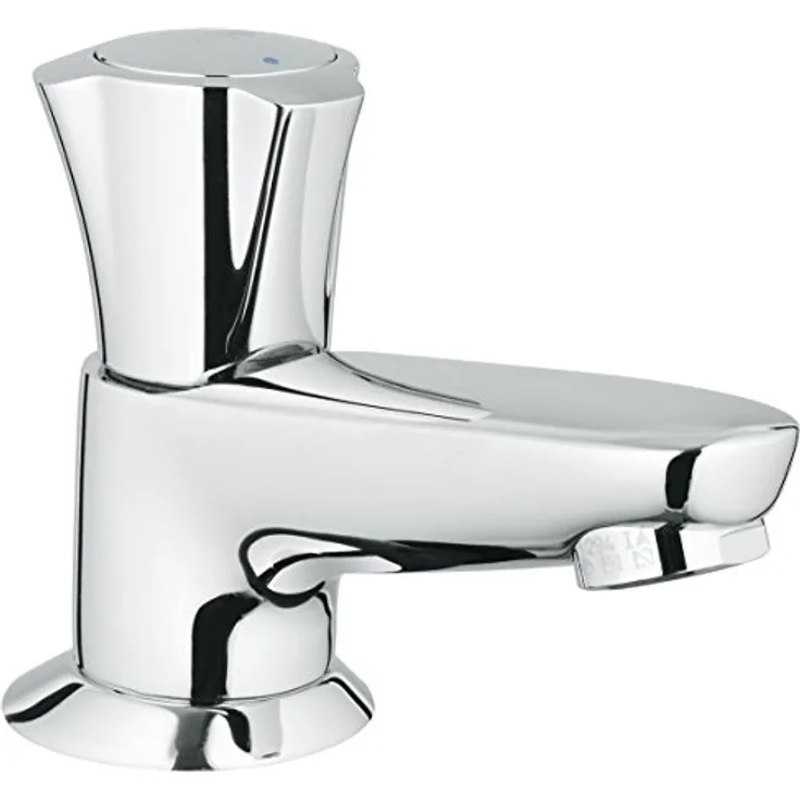 Grohe Standventil Costa 20404001, Badarmatur mit Metallgriff, chrom, ohne Ablaufgarnitur, wärmeisoliert, Longlife-Top