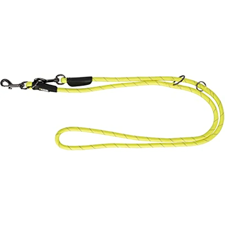 Kerbl Pet Tauleine Seoul, gelb, robuste runde Leine mit Karabinerhaken und reflektierenden Details, 10mm x 200cm – Bild 1
