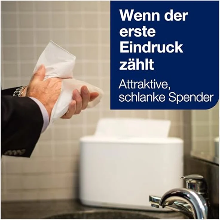 Tork Xpress Tischspender 552200, Elevation Design - H2 Falthandtuchspender zur Einzelblattentnahme, kompakt, weiß, 21,8 x 32,3 x 11,6 cm – Bild 5