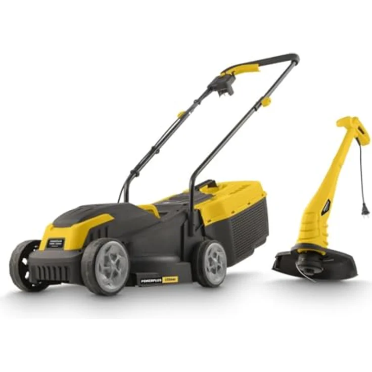 Powerplus POWXG62205T, Elektrischer Rasenmäher 1300 W mit 32 cm Schnittbreite, 30-Liter-Fangsack und integrierter Kantenschneidemaschine – Bild 1