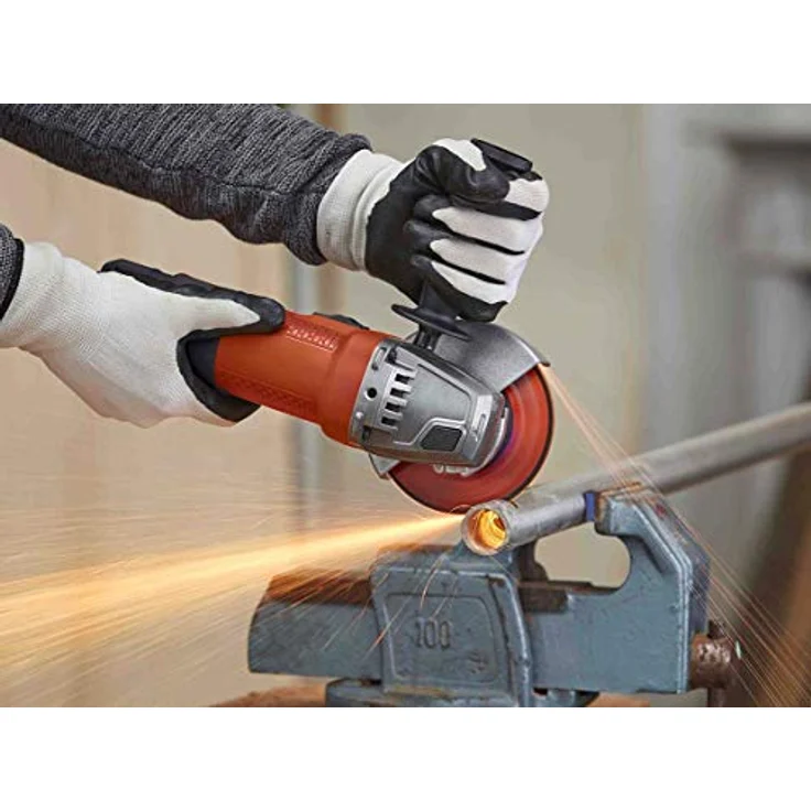 Black+Decker Winkelschleifer BEG110 (750 Watt, 115 mm, Scheiben-Ã¸, mit 3-Positionen-Zusatzhandgriff, Sanftanlauf, für alle Standard-Trenn, Schleif-und Schrupparbeiten, inkl. Zubehör) – Bild 2