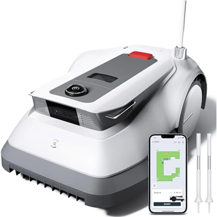 ECOVACS GOAT G1-800 Mähroboter ohne Begrenzungskabel für Gärten bis 800 qm (AIVI 3D-Hindernisvermeidung, intelligente Routenplanung, Einstellung des verbotenen Bereichs, Videomanager) – Bild 1