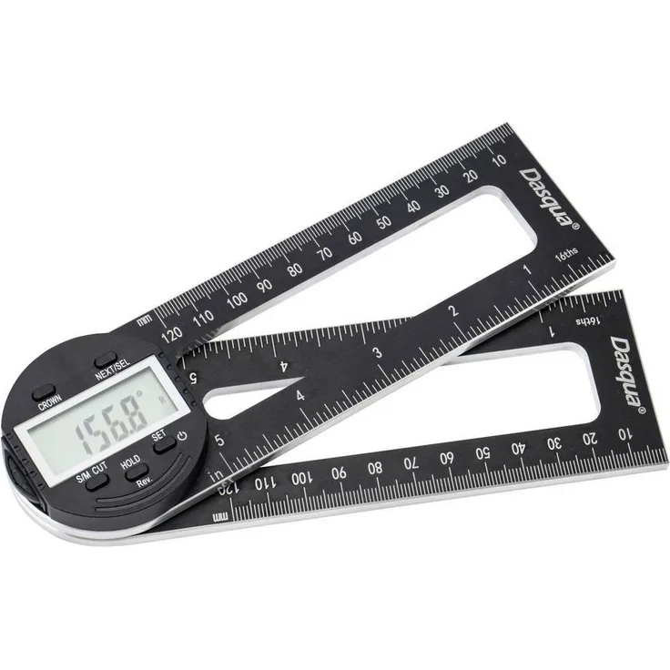 Dasqua Digitaler Winkelmesser für Gehrungssägen, präzises Messgerät in Schwarz