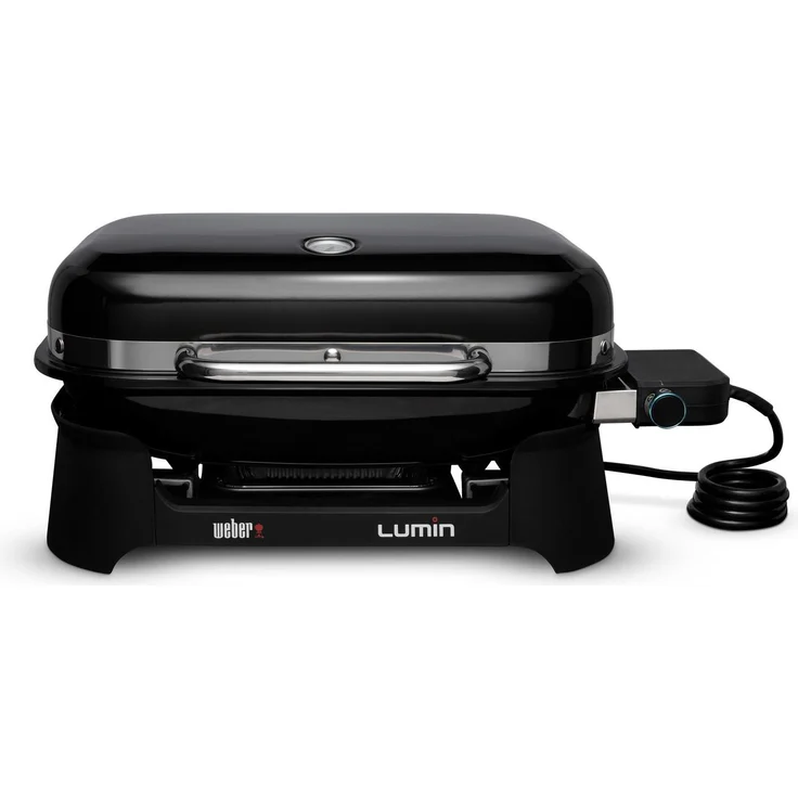 Weber Lumin, Elektrogrill mit 2200 Watt, Gusseisen-Grillrost und integriertem Thermometer