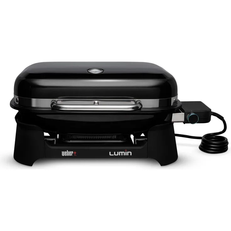 Weber Lumin, Elektrogrill mit 2200 Watt, Gusseisen-Grillrost und integriertem Thermometer