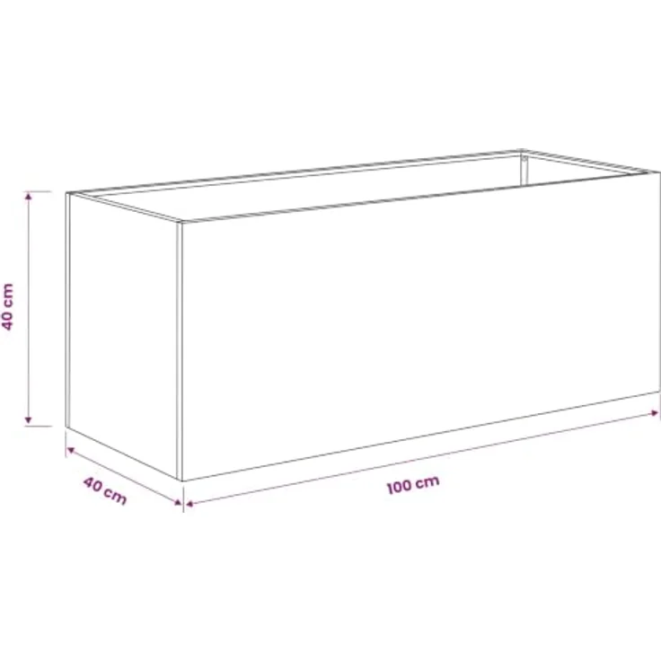 vidaXL Hochbeet Garten-Pflanzgefäß, wetterfest, anthrazit, 100 x 40 x 40 cm – Bild 3