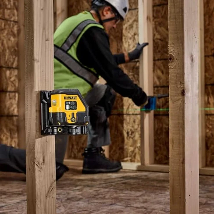 Dewalt DCLE14201GB, Linienlaser mit integriertem Akku und USB-C, grün, 30m Reichweite, IP65, Selbstnivellierung – Bild 7