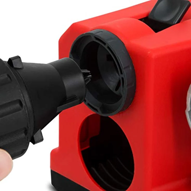 EBERTH PT-BS80 Bohrerschärfgerät, Elektrisch 85W mit Zwangsführung, für Spiralbohrer 3-13mm, 118° und 135° Schliff, 4200 U/min, inkl. Spannfutter und Diamantscheibe – Bild 4
