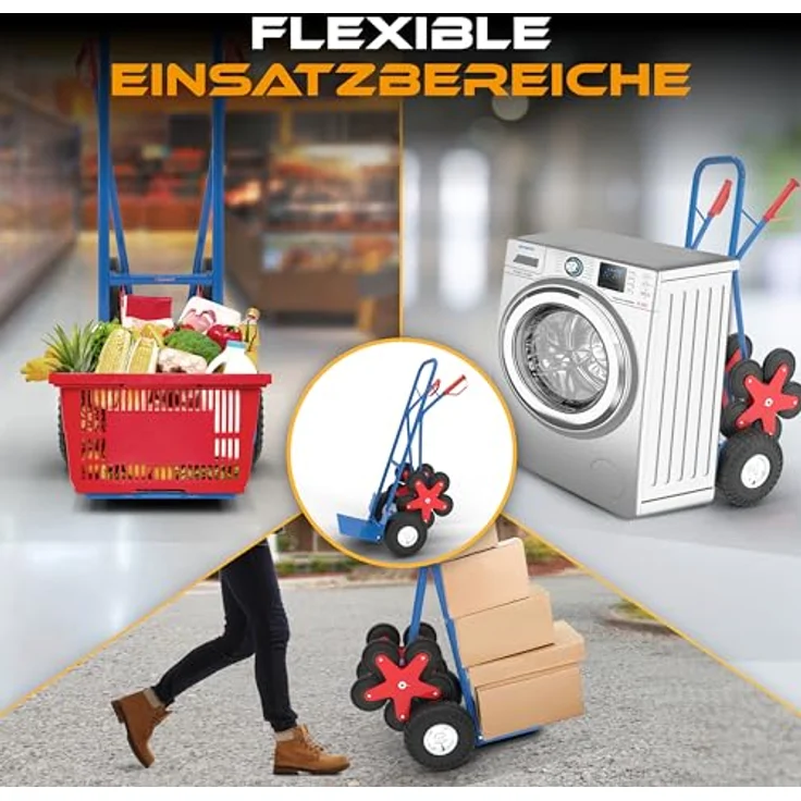 MAXCRAFT Treppenkarre bis 200 kg - 12 Räder, belastbar und langlebig – Bild 7