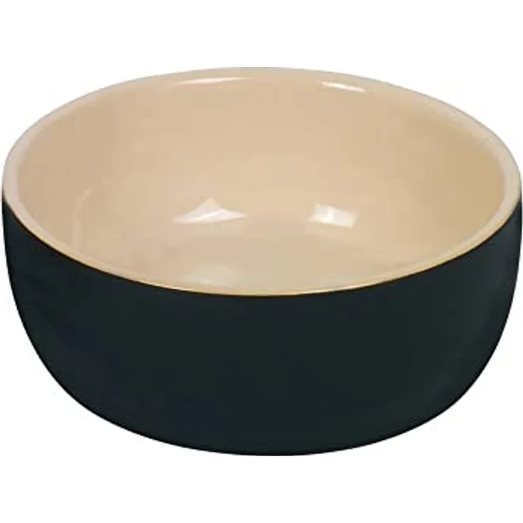 Nobby 82407 Keramik Napf Kaunis schwarz/Creme; Ø 18,5 x 7,0 cm, 1,00 l