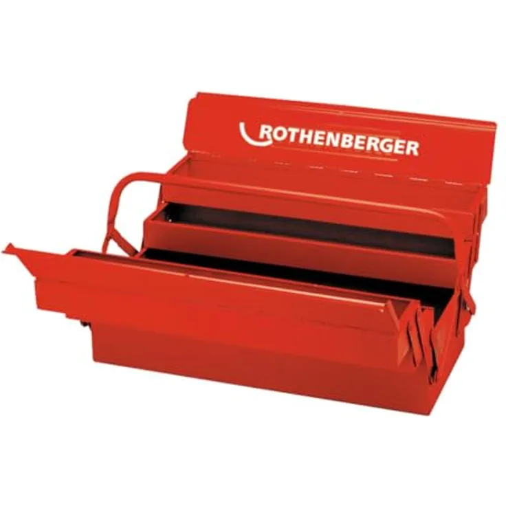 Rothenberger INSTALLATION TOOLBOX, roter Werkzeugkoffer mit 5 Teilen, hohe Qualität und Langlebigkeit