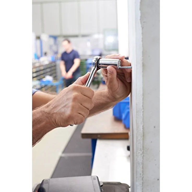 Wiha Bit- und Steckschlüsselset Gripper, 3/8″ Steckschlüssel-Einsatz mit 54 gehärteten Stahlstiften für Schrauben bis 8 mm Höhe, robustes Gehäuse aus legiertem Stahl – Bild 3