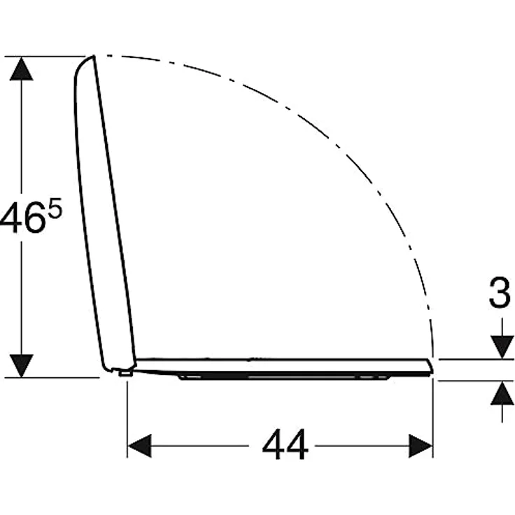 Geberit WC-Sitz Renova, Duroplast Toilettensitz in Weiß mit L-Scharniere für reibungsloses Öffnen und Schließen – Bild 4