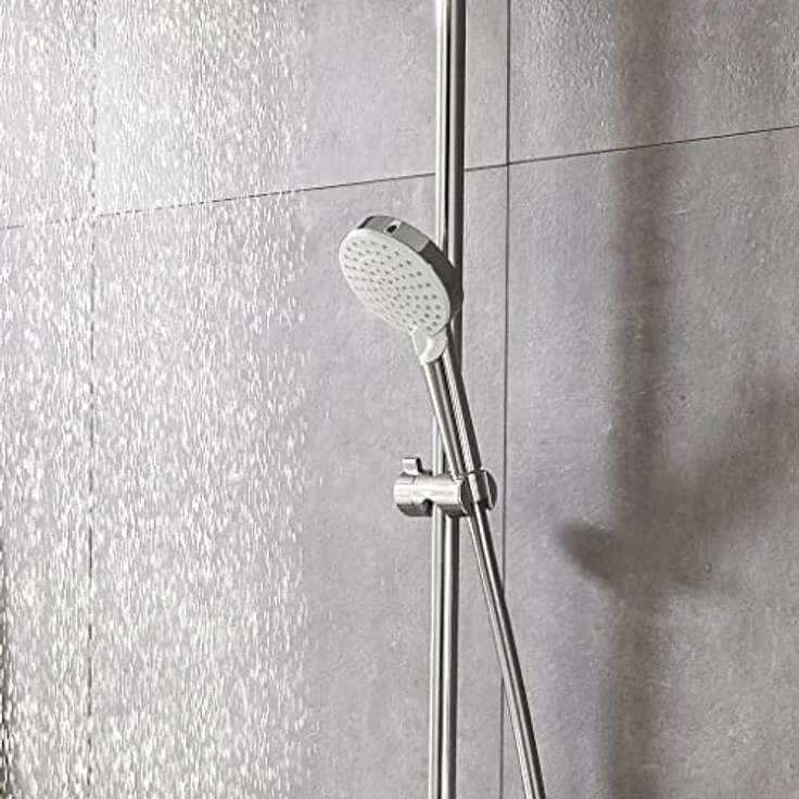 hansgrohe Crometta Vario Handbrause 26336400, weiss-chrom, Strahlartenumstellung, 6l/min, für Durchlauferhitzer geeignet – Bild 4