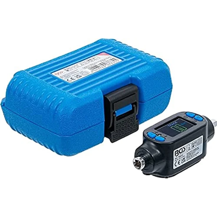 BGS Drehmomentschlüssel mit Drehmoment-Adapter 1/4", 6 Nm - 30 Nm, beleuchtetes LCD-Display, akustisches Signal, Speicher für 50 Datensätze – Bild 1
